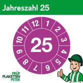 Jahresprüfplakette 25 in pink