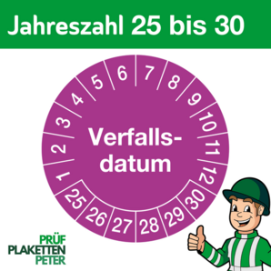 Mehrjahresprüfplakette VERFALLSDATUM