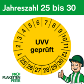 Mehrjahresprüfplakette UVV geprüft