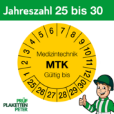 Mehrjahresprüfplakette MEDIZINTECHNIK MTK