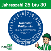 Mehrjahresprüfplakette Nächster Prüftermin DGUV Information 208-016