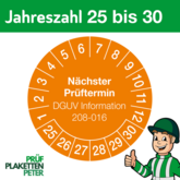 Mehrjahresprüfplakette Nächster Prüftermin DGUV Information 208-016