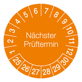 Aufdruck Nächster Prüftermin