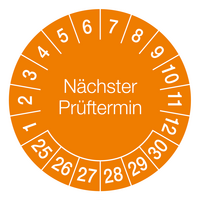 Aufdruck Nächster Prüftermin