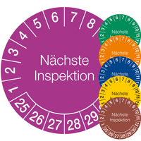 Aufdruck Nächste Inspektion